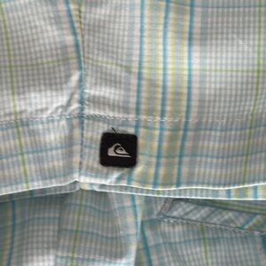 Quicksilver Light Blue Plaid Shorts